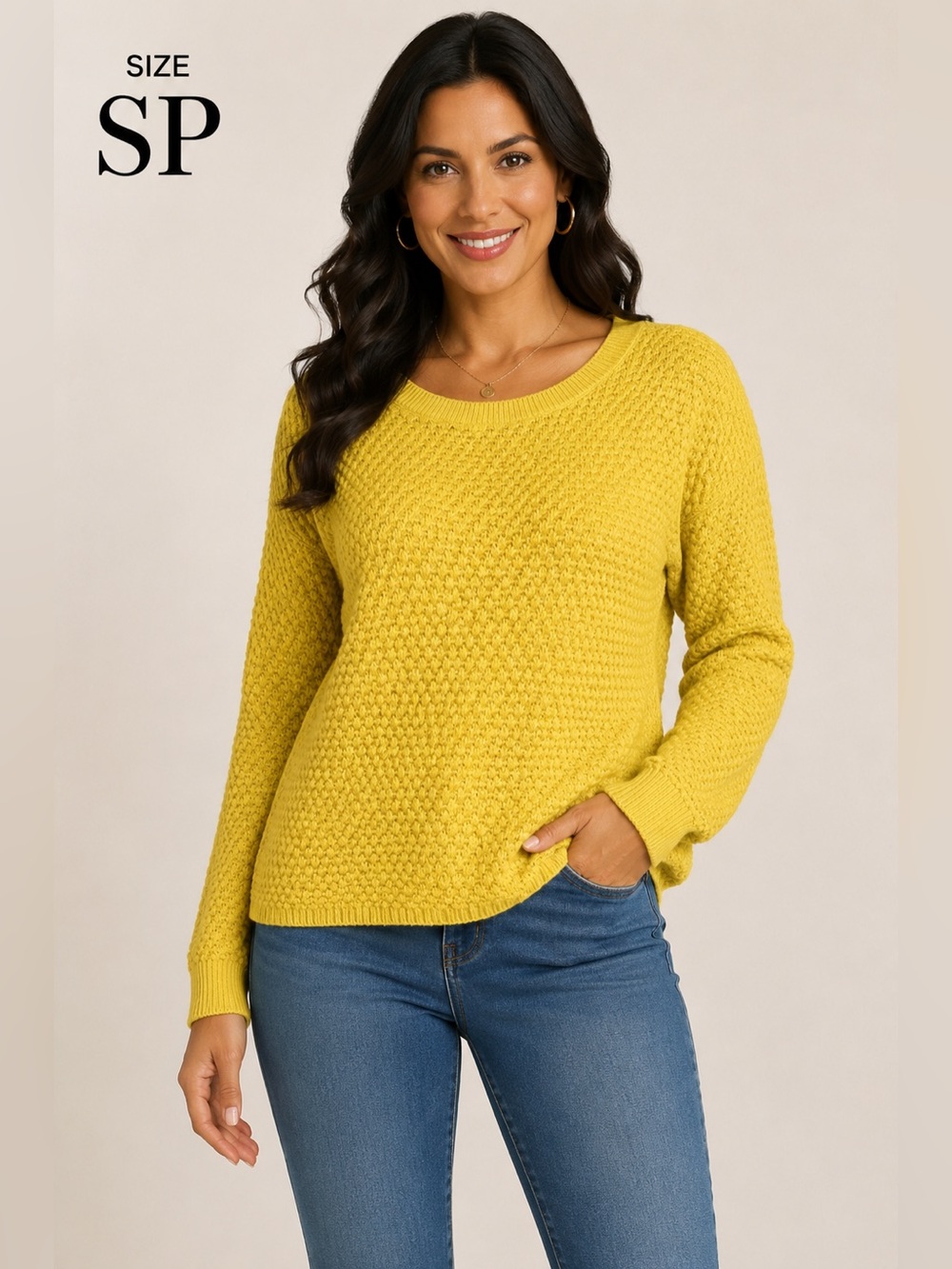 Lands End women yellow sweater/ size SP